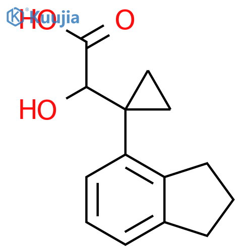 2-1-(2,3-dihydro-1H-inden-4-yl)cyclopropyl-2-hydroxyacetic acid structure