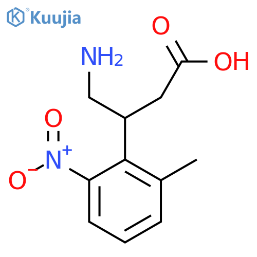 4-amino-3-(2-methyl-6-nitrophenyl)butanoic acid structure