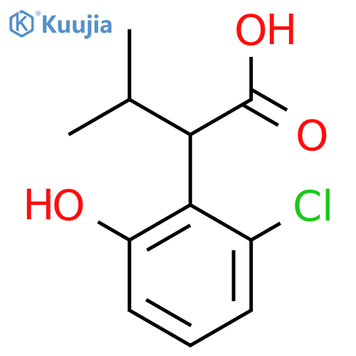2-(2-chloro-6-hydroxyphenyl)-3-methylbutanoic acid structure