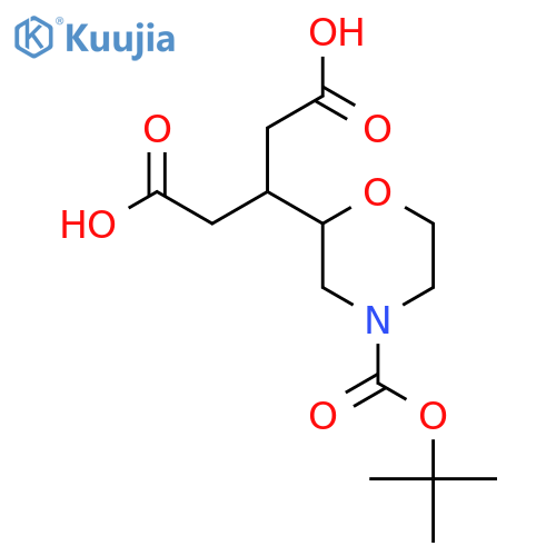 3-{4-(tert-butoxy)carbonylmorpholin-2-yl}pentanedioic acid structure