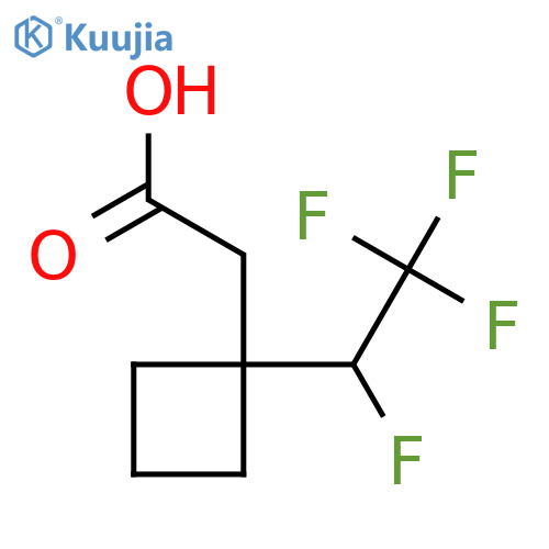 2-1-(1,2,2,2-tetrafluoroethyl)cyclobutylacetic acid structure