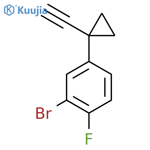 2-bromo-4-(1-ethynylcyclopropyl)-1-fluorobenzene structure