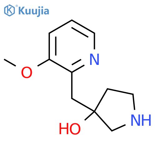 3-(3-methoxypyridin-2-yl)methylpyrrolidin-3-ol structure