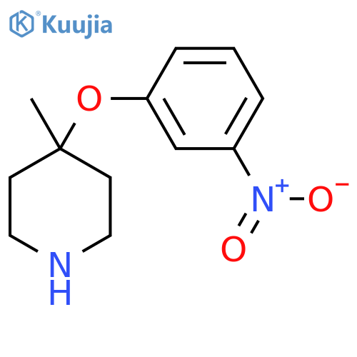 4-Methyl-4-(3-nitrophenoxy)piperidine structure