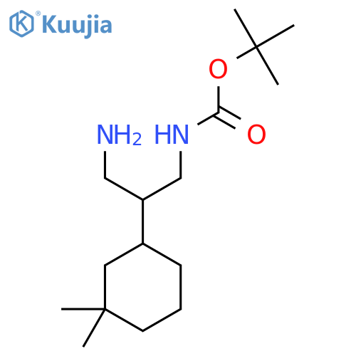 tert-butyl N-3-amino-2-(3,3-dimethylcyclohexyl)propylcarbamate structure