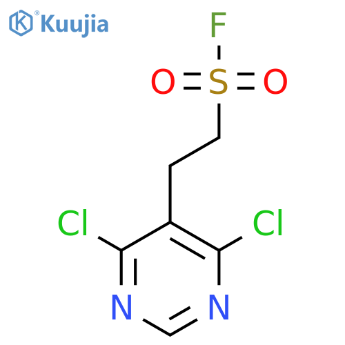 2-(4,6-dichloropyrimidin-5-yl)ethane-1-sulfonyl fluoride structure