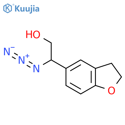 2-azido-2-(2,3-dihydro-1-benzofuran-5-yl)ethan-1-ol structure