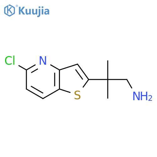 2-{5-chlorothieno3,2-bpyridin-2-yl}-2-methylpropan-1-amine structure