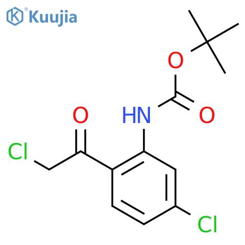 tert-butyl N-5-chloro-2-(2-chloroacetyl)phenylcarbamate structure