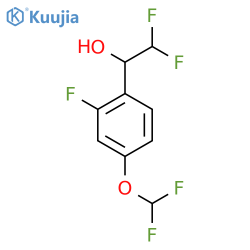 1-[4-(Difluoromethoxy)-2-fluorophenyl]-2,2-difluoroethan-1-ol structure