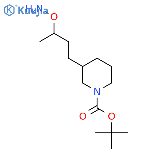 tert-butyl 3-3-(aminooxy)butylpiperidine-1-carboxylate structure