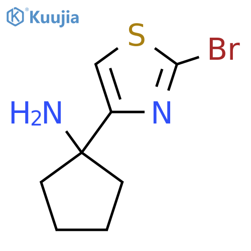 1-(2-bromo-1,3-thiazol-4-yl)cyclopentan-1-amine structure