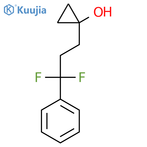 1-(3,3-difluoro-3-phenylpropyl)cyclopropan-1-ol structure