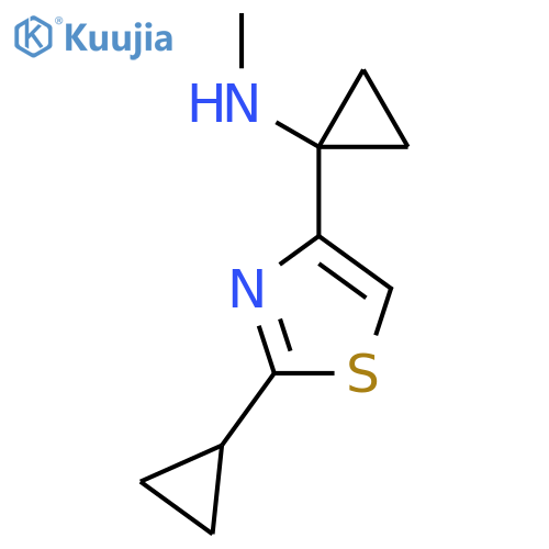 1-(2-cyclopropyl-1,3-thiazol-4-yl)-N-methylcyclopropan-1-amine structure