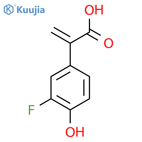2-(3-fluoro-4-hydroxyphenyl)prop-2-enoic acid structure