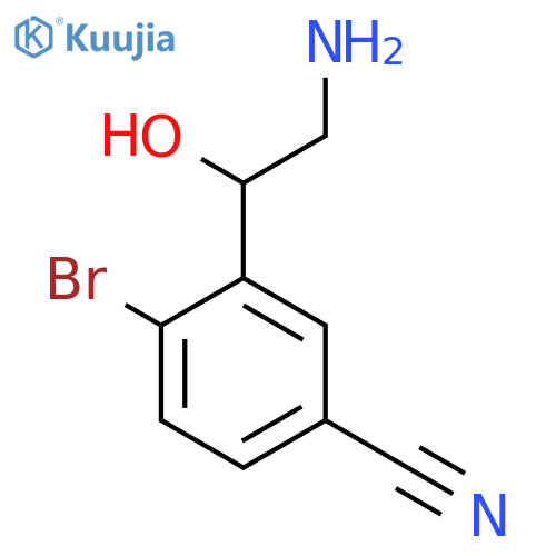 3-(2-amino-1-hydroxyethyl)-4-bromobenzonitrile structure