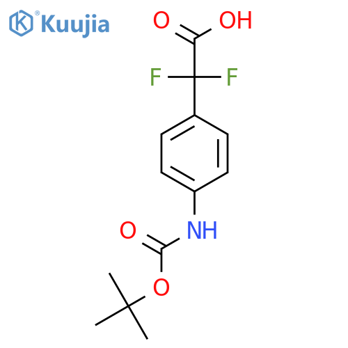2-(4-{(tert-butoxy)carbonylamino}phenyl)-2,2-difluoroacetic acid structure
