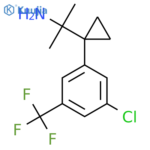 2-{1-3-chloro-5-(trifluoromethyl)phenylcyclopropyl}propan-2-amine structure