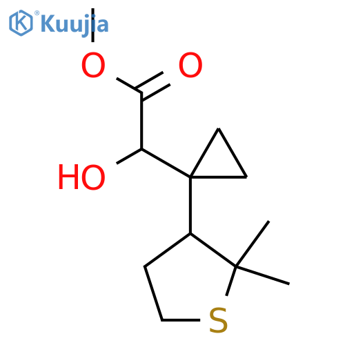methyl 2-1-(2,2-dimethylthiolan-3-yl)cyclopropyl-2-hydroxyacetate structure