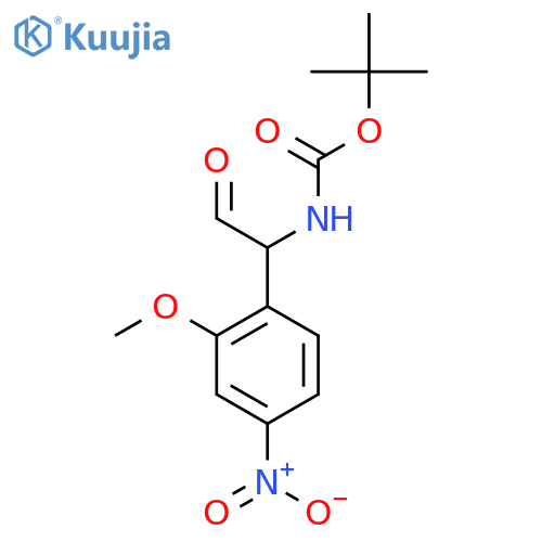tert-butyl N-1-(2-methoxy-4-nitrophenyl)-2-oxoethylcarbamate structure