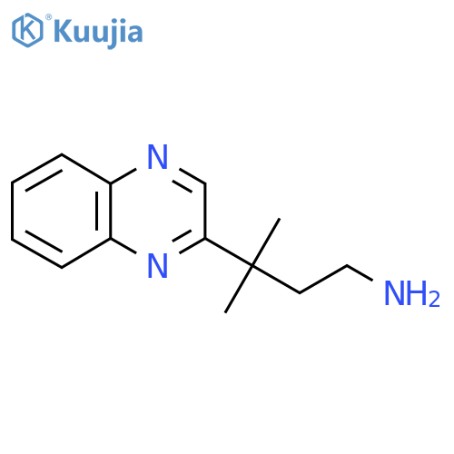 3-methyl-3-(quinoxalin-2-yl)butan-1-amine structure