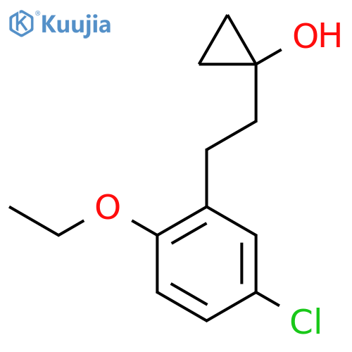 1-2-(5-chloro-2-ethoxyphenyl)ethylcyclopropan-1-ol structure