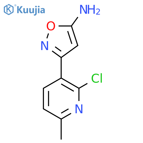 3-(2-chloro-6-methylpyridin-3-yl)-1,2-oxazol-5-amine structure