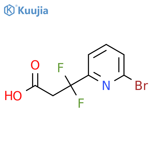 3-(6-bromopyridin-2-yl)-3,3-difluoropropanoic acid structure