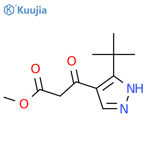 methyl 3-(3-tert-butyl-1H-pyrazol-4-yl)-3-oxopropanoate structure