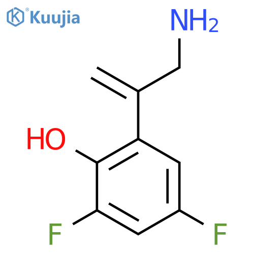 2-(3-aminoprop-1-en-2-yl)-4,6-difluorophenol structure