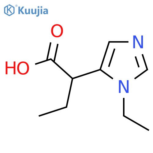 2-(1-ethyl-1H-imidazol-5-yl)butanoic acid structure