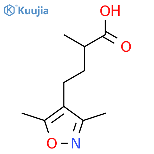 4-(dimethyl-1,2-oxazol-4-yl)-2-methylbutanoic acid structure