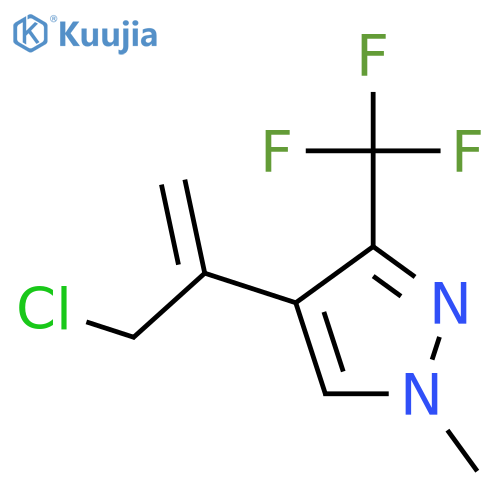 4-(3-chloroprop-1-en-2-yl)-1-methyl-3-(trifluoromethyl)-1H-pyrazole structure