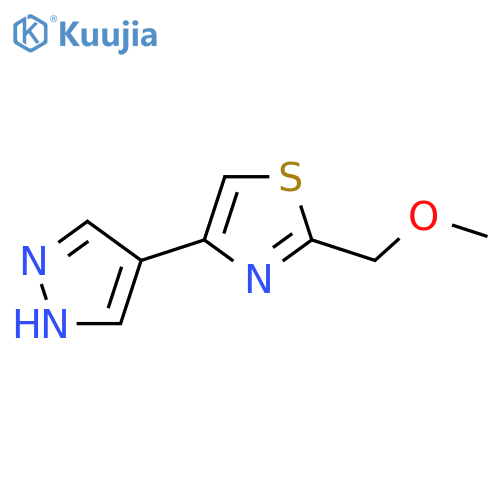 2-(methoxymethyl)-4-(1H-pyrazol-4-yl)-1,3-thiazole structure