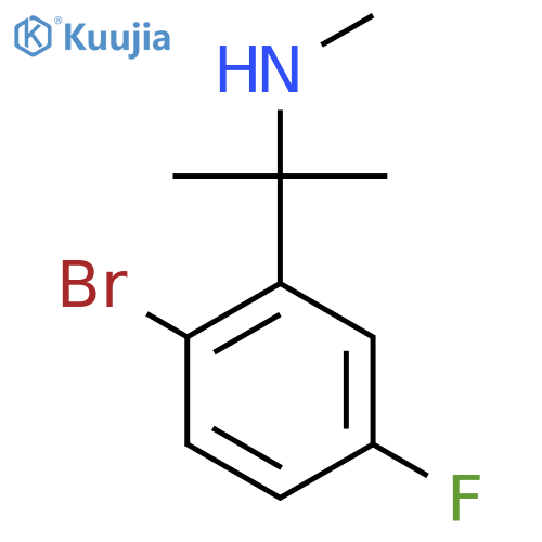 2-(2-bromo-5-fluorophenyl)propan-2-yl(methyl)amine structure