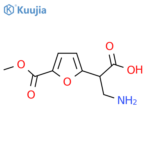 3-amino-2-5-(methoxycarbonyl)furan-2-ylpropanoic acid structure