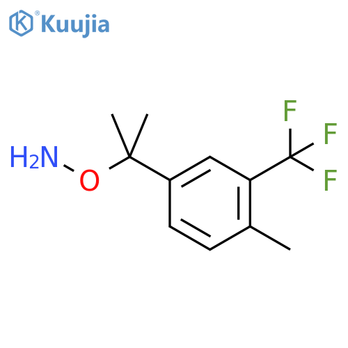 O-{2-4-methyl-3-(trifluoromethyl)phenylpropan-2-yl}hydroxylamine structure
