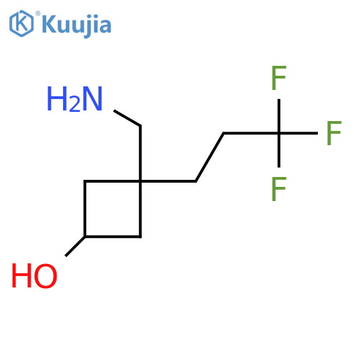 3-(aminomethyl)-3-(3,3,3-trifluoropropyl)cyclobutan-1-ol structure
