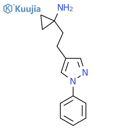 1-2-(1-phenyl-1H-pyrazol-4-yl)ethylcyclopropan-1-amine structure