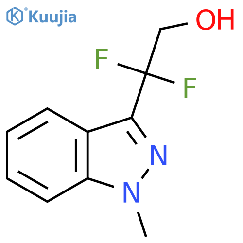 2,2-difluoro-2-(1-methyl-1H-indazol-3-yl)ethan-1-ol structure