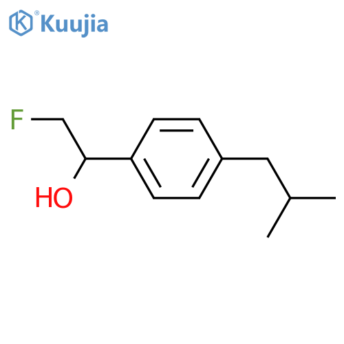 2-fluoro-1-4-(2-methylpropyl)phenylethan-1-ol structure