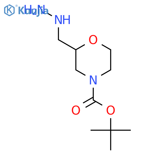 Tert-butyl 2-(hydrazinylmethyl)morpholine-4-carboxylate structure