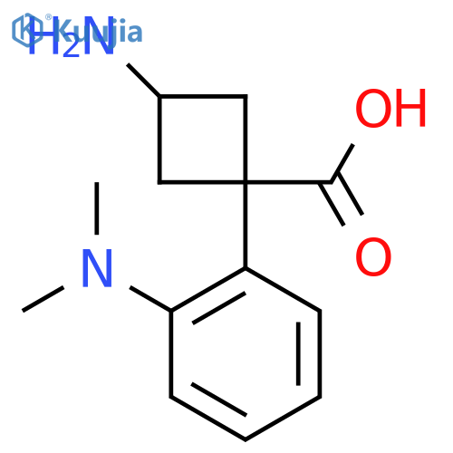 3-amino-1-2-(dimethylamino)phenylcyclobutane-1-carboxylic acid structure