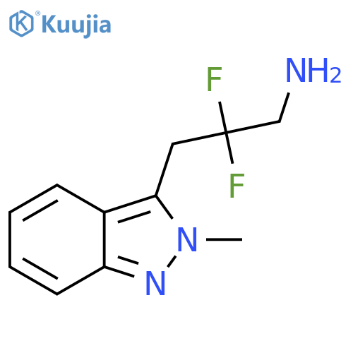 2,2-difluoro-3-(2-methyl-2H-indazol-3-yl)propan-1-amine structure