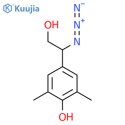 4-(1-azido-2-hydroxyethyl)-2,6-dimethylphenol structure