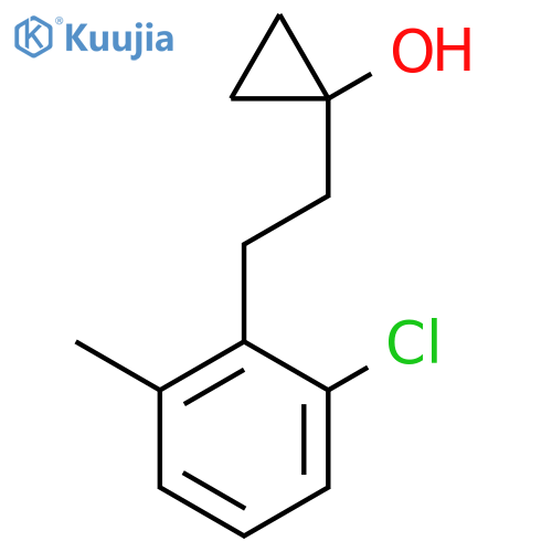 1-2-(2-chloro-6-methylphenyl)ethylcyclopropan-1-ol structure