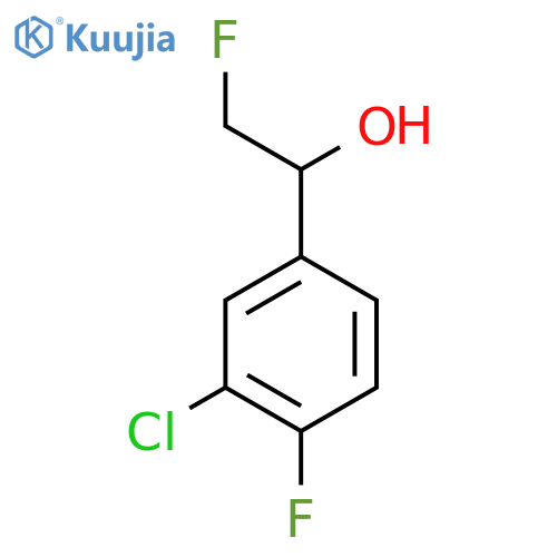 1-(3-chloro-4-fluorophenyl)-2-fluoroethan-1-ol structure