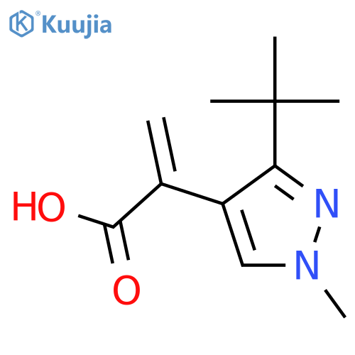 2-(3-tert-butyl-1-methyl-1H-pyrazol-4-yl)prop-2-enoic acid structure