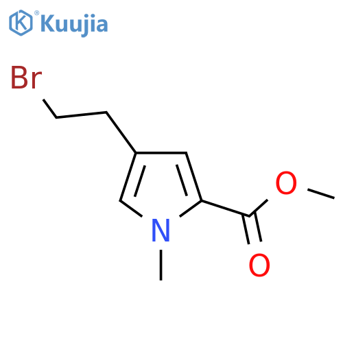 methyl 4-(2-bromoethyl)-1-methyl-1H-pyrrole-2-carboxylate structure