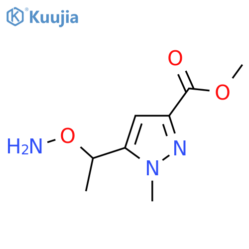 methyl 5-1-(aminooxy)ethyl-1-methyl-1H-pyrazole-3-carboxylate structure
